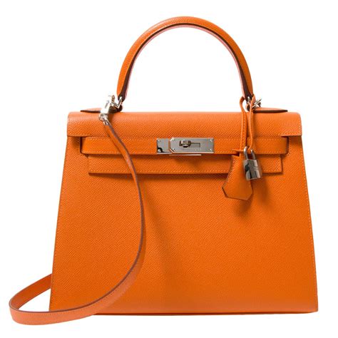 hermes kelly orange taupe white